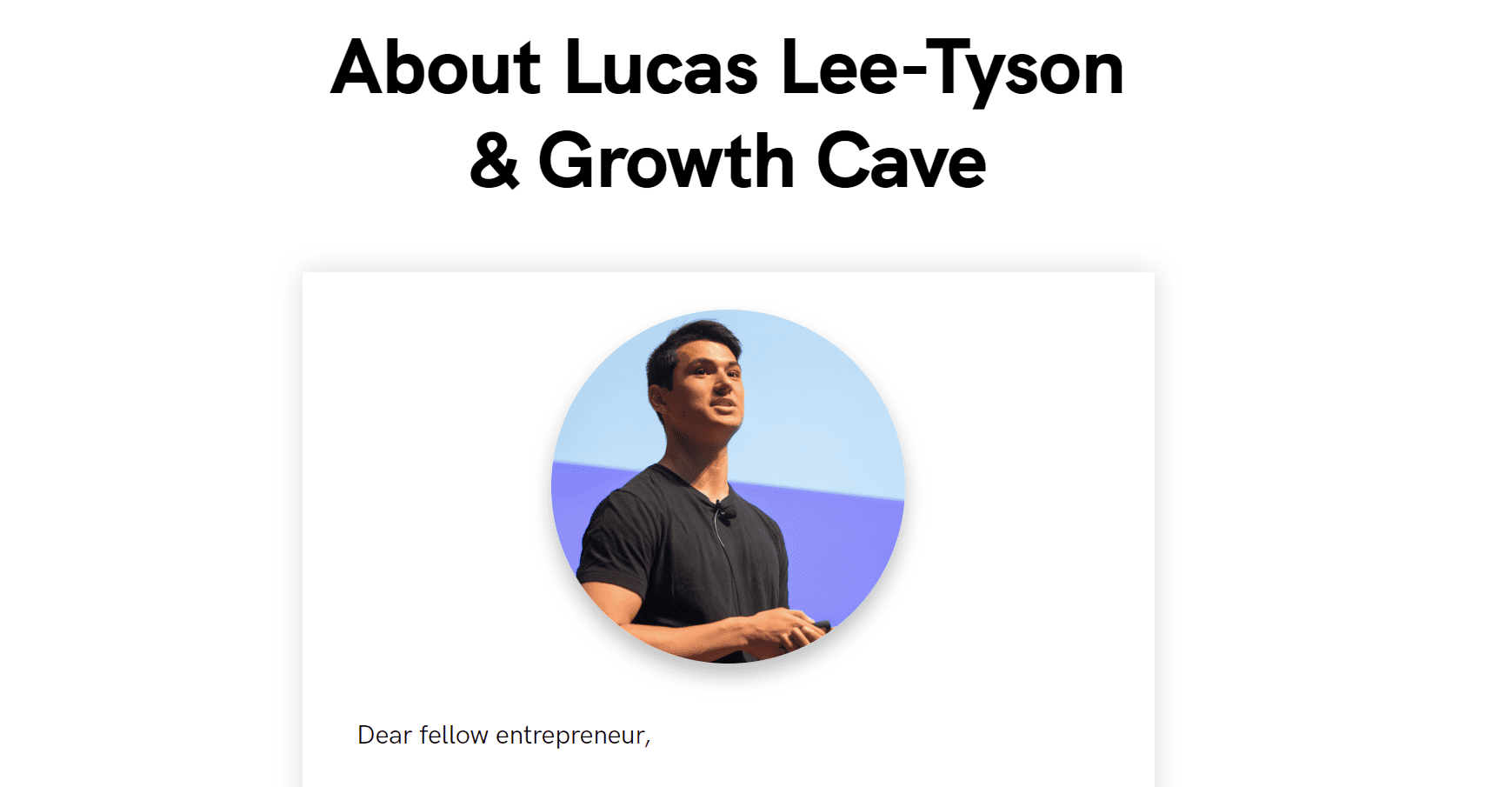 Lucas Lee Tyson Reviews Learn From Lucas Legit Bizreviewed